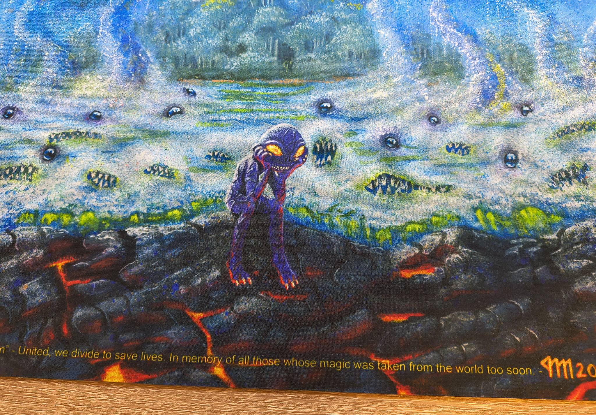 What is the origin of Jesper Myrfors' 'Isolation' playmat?