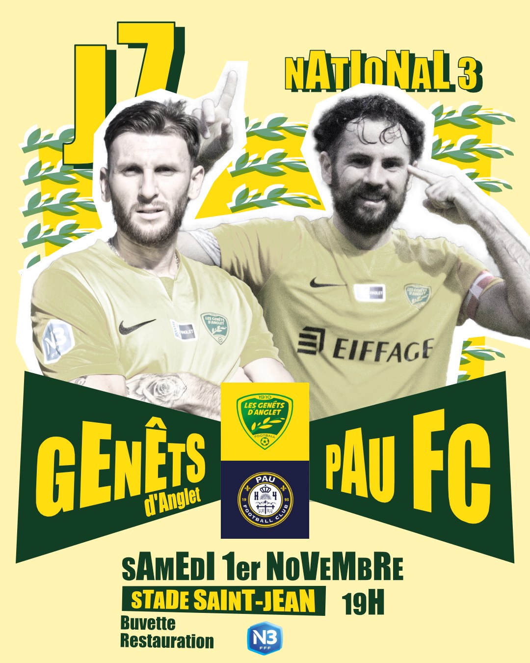 Genets Anglet Football - [N3 🔰] 🔥💥 Jour de Match 💥🔥 📅 Samedi 02 ...