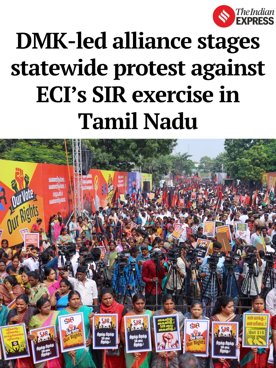 Indian Express - Supporters of the DMK-led Secular... | Facebook
