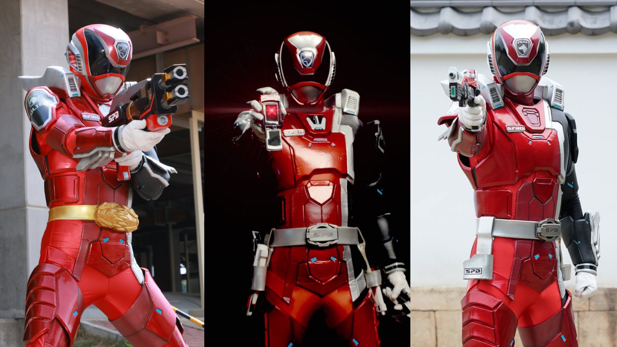 Kamen - Dekaranger 🚨 🚨Left: Iwao Koyo 🚨Center: Akaza Banban 🚨Right ...