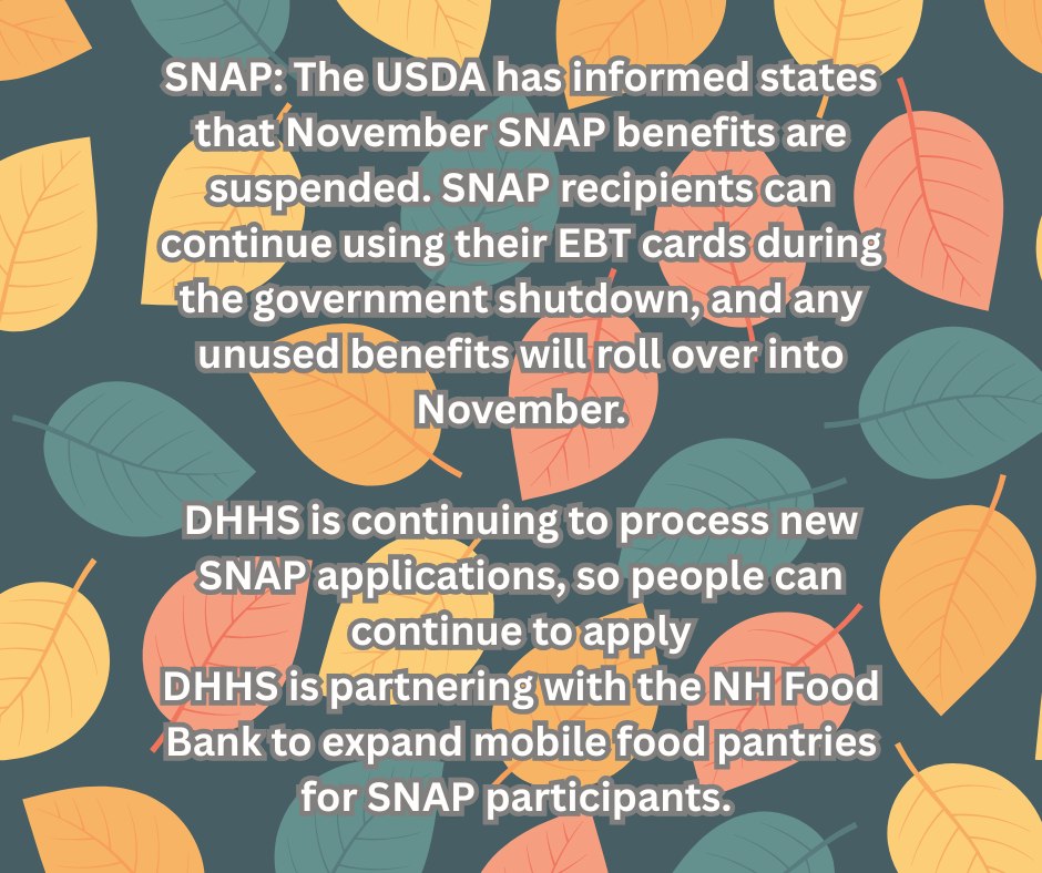 Seacoast - Important announcement from NH DHHS. If you still have funds ...