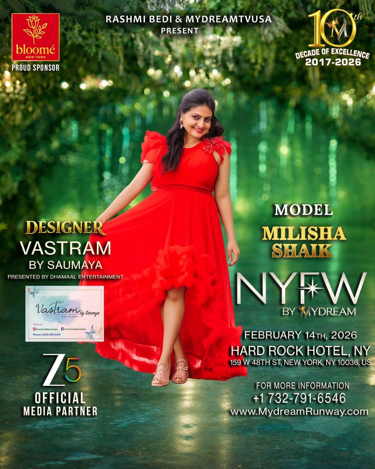Mydream - Rashmi Bedi & MydreamTVUSA Present — NYFW by MyDream 2026 ...