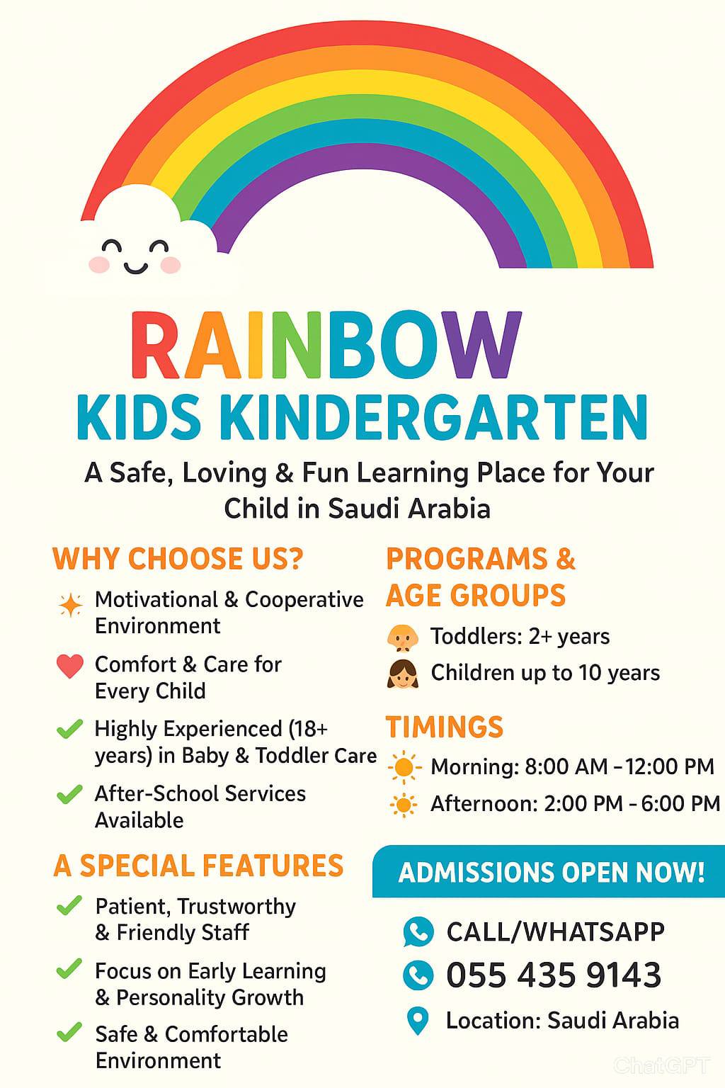 Rainbow Kids Kindergarten-Riyadh | Riyadh