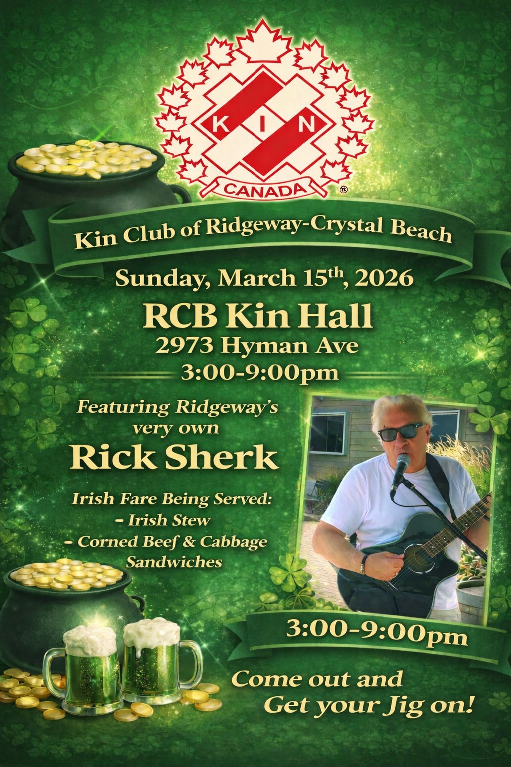 St. Patricks Day at the Ridgeway-Crystal Beach Kin Club Hall