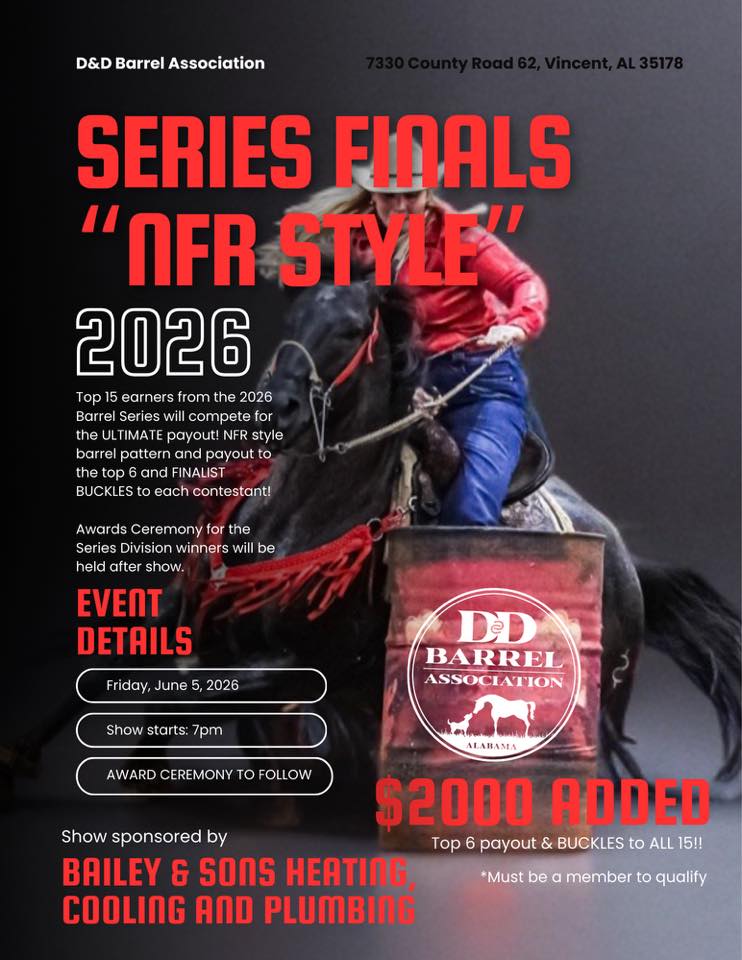 D&D - DDBA Finals “NFR Style” The 2026 Barrel Race series finals will ...