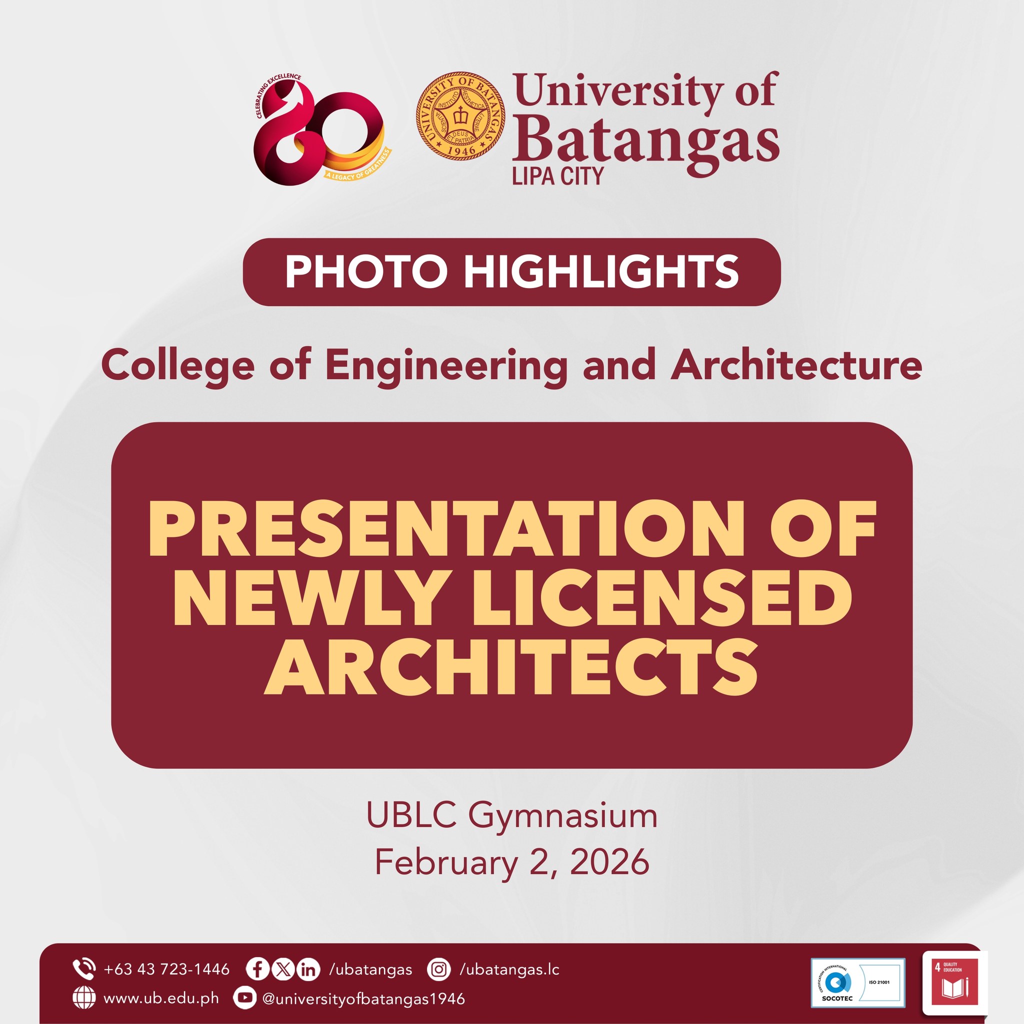 Congratulati... - UBLC College of Engineering and Architecture | Facebook