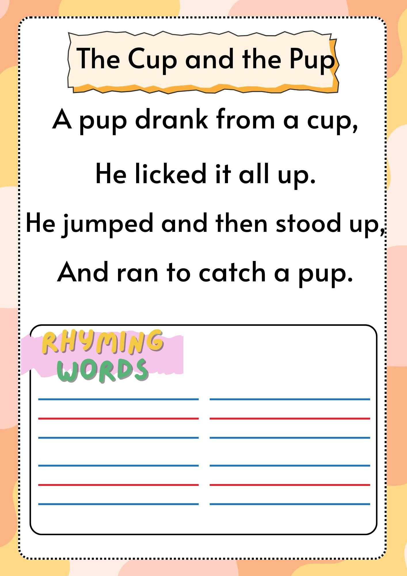 Rhyming Words Save & Print... - Reading Materials | Facebook