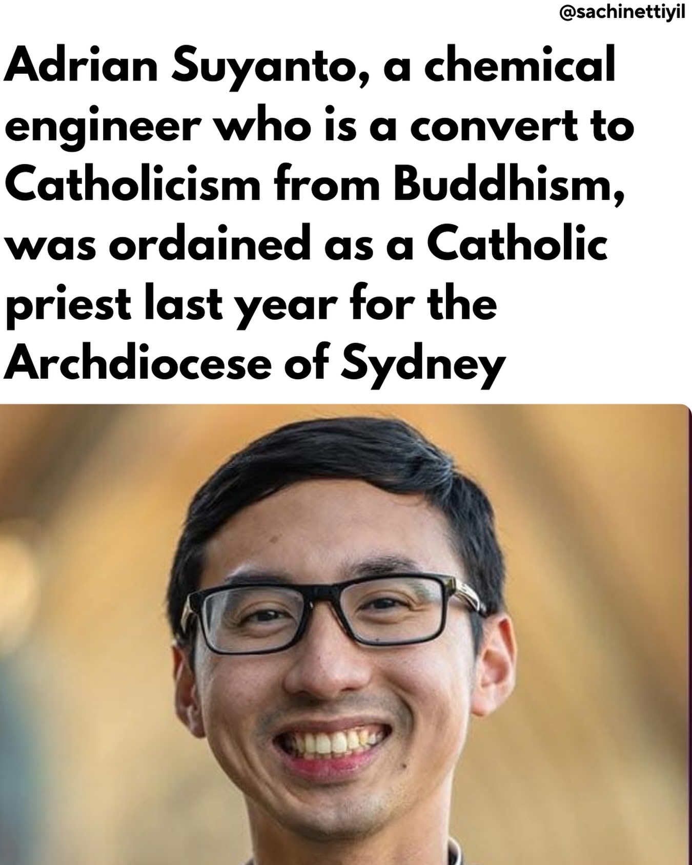 Adrian Suyanto, a chemical engineer... - Sachin jose ettiyil | Facebook