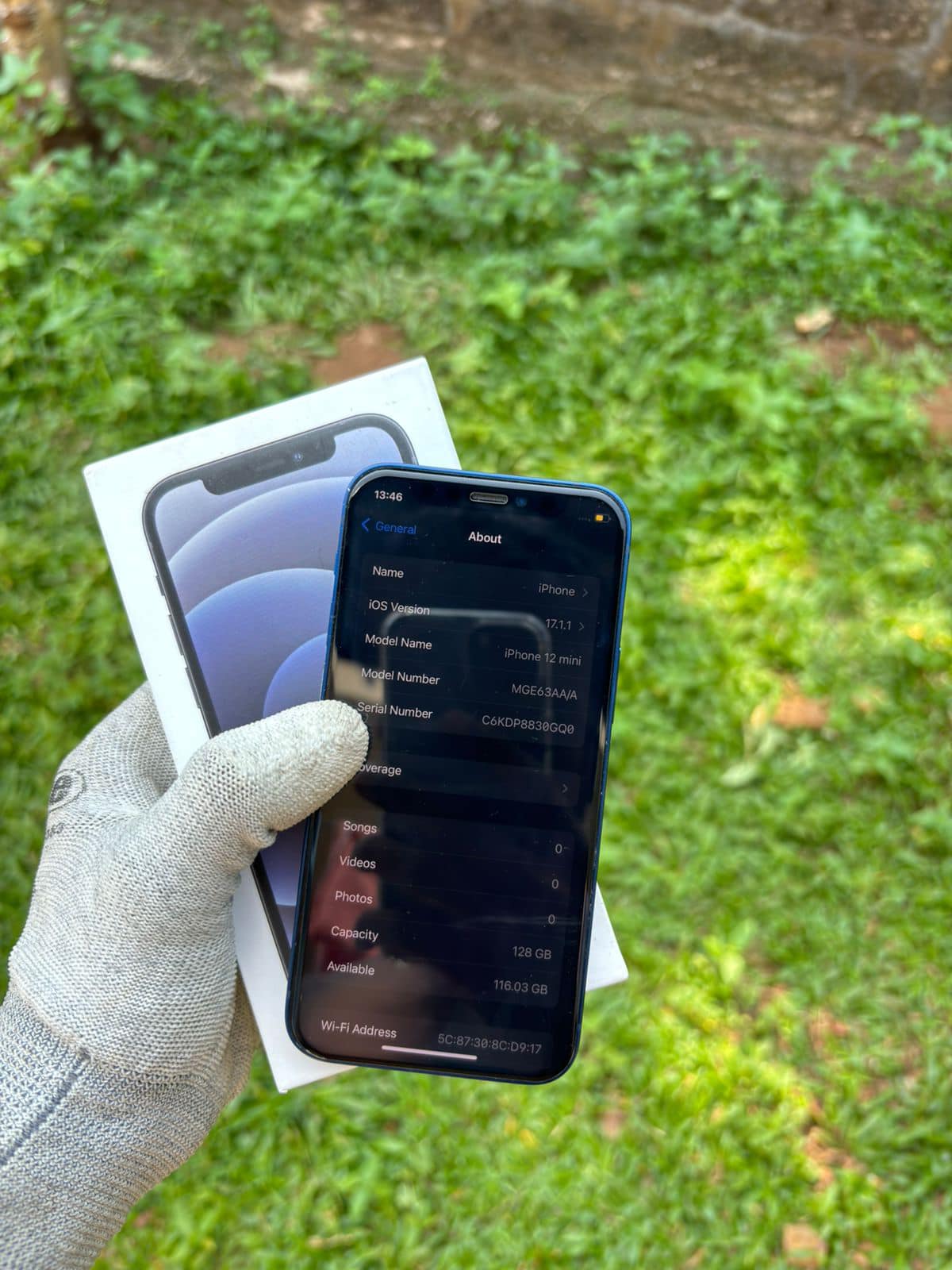 Apple iphone 12 mini 128gb Full set box Condition 99% Face id 100 