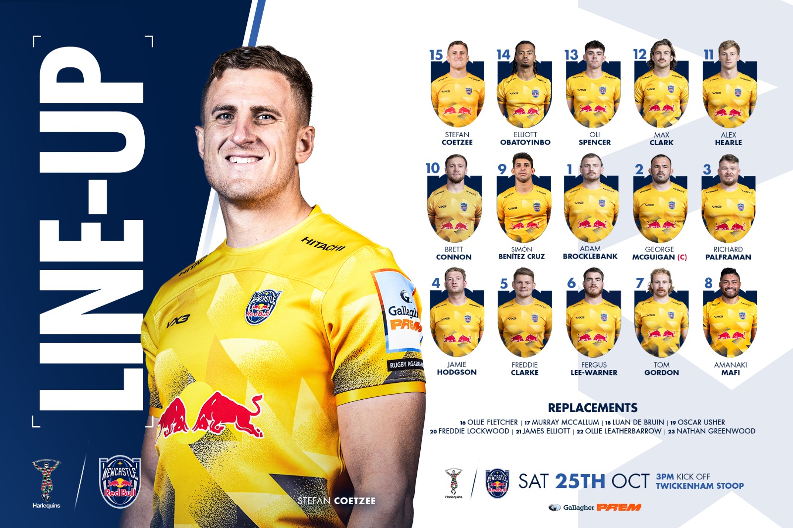 Newcastle - 𝗧𝗘𝗔𝗠 𝗡𝗘𝗪𝗦 Here's how your Newcastle Red Bulls line up for ...