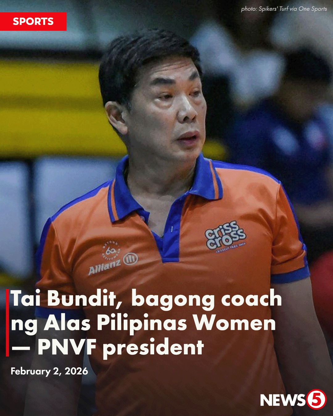 News5 - COACH TAI BUNDIT FOR ALAS PILIPINAS WOMEN... | Facebook