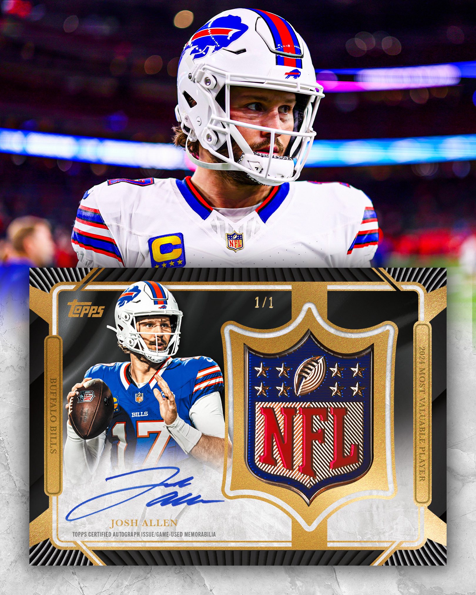 INCREDIBLE: The 1/1 Josh Allen Gold Shield autograph card was 
