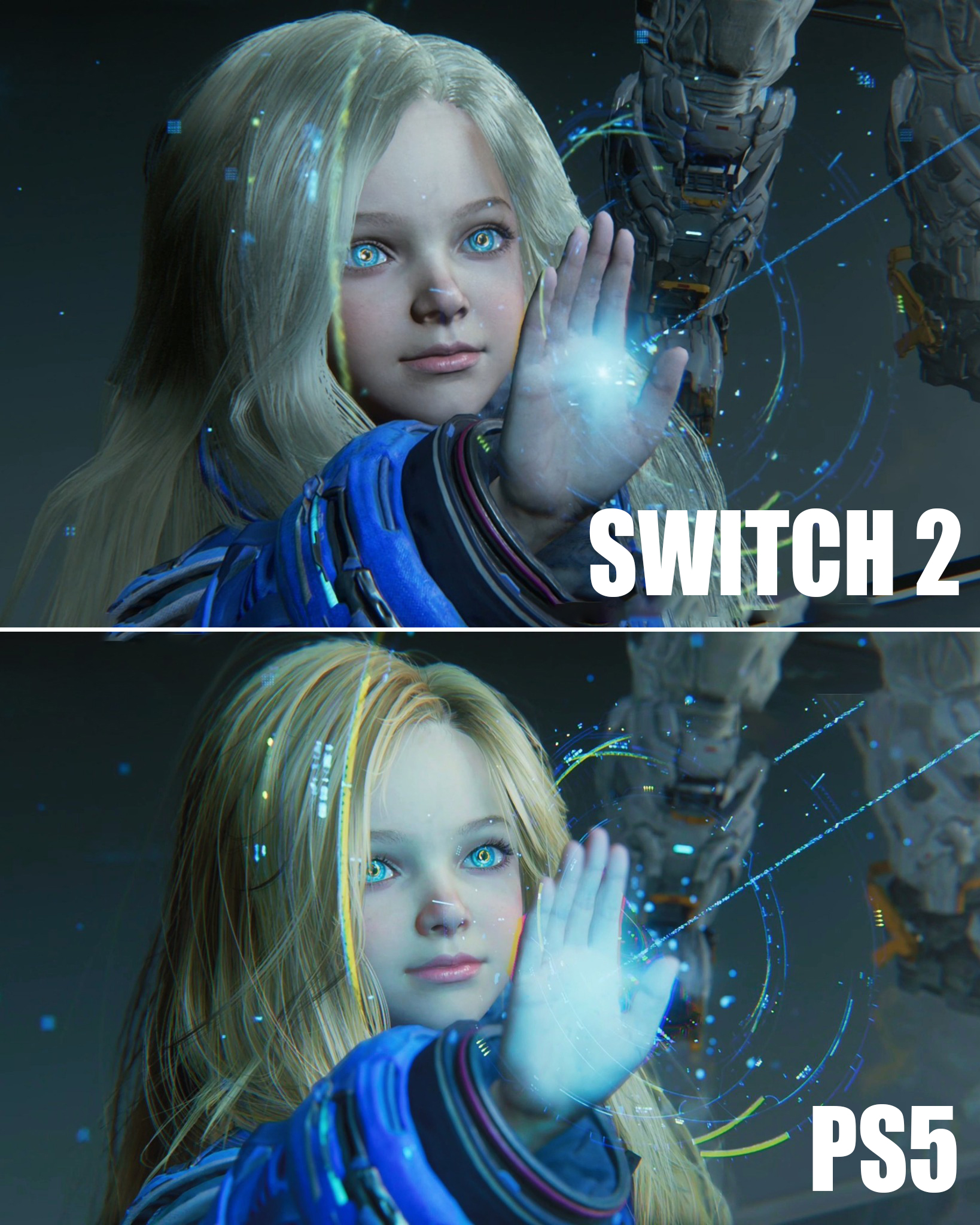 Pragmata on Nintendo Switch 2 vs PlayStation 5