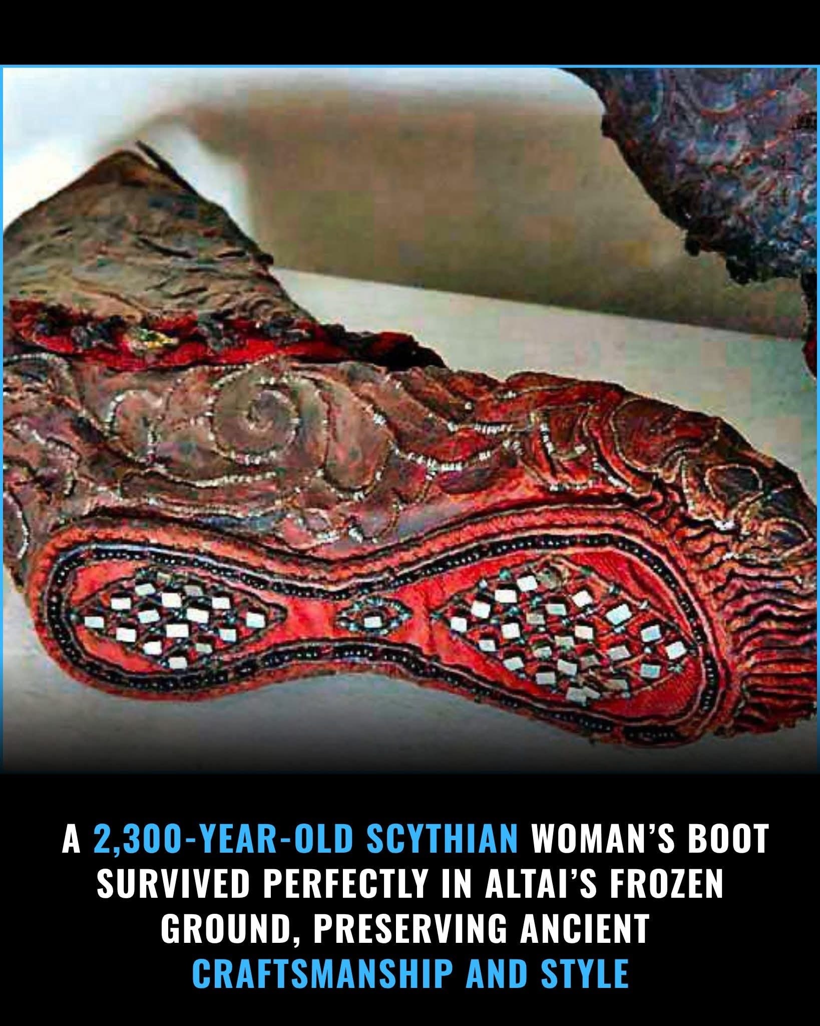 Ancient Scythian woman's boot found in Siberia