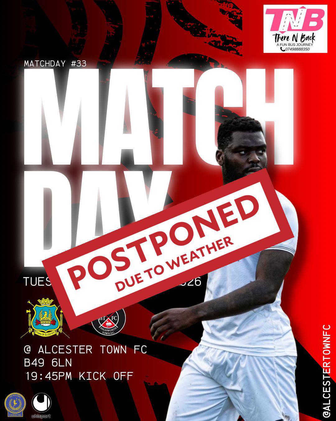 𝗚𝗔𝗠𝗘 𝗢𝗙𝗙 | This fixture will be played... - Alcester Town FC | Facebook