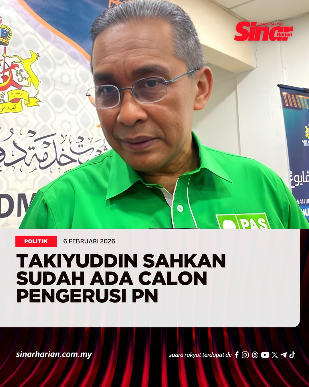 Sinar - Setiausaha Agung Pas, Datuk Seri Takiyuddin Hassan mengesahkan ...