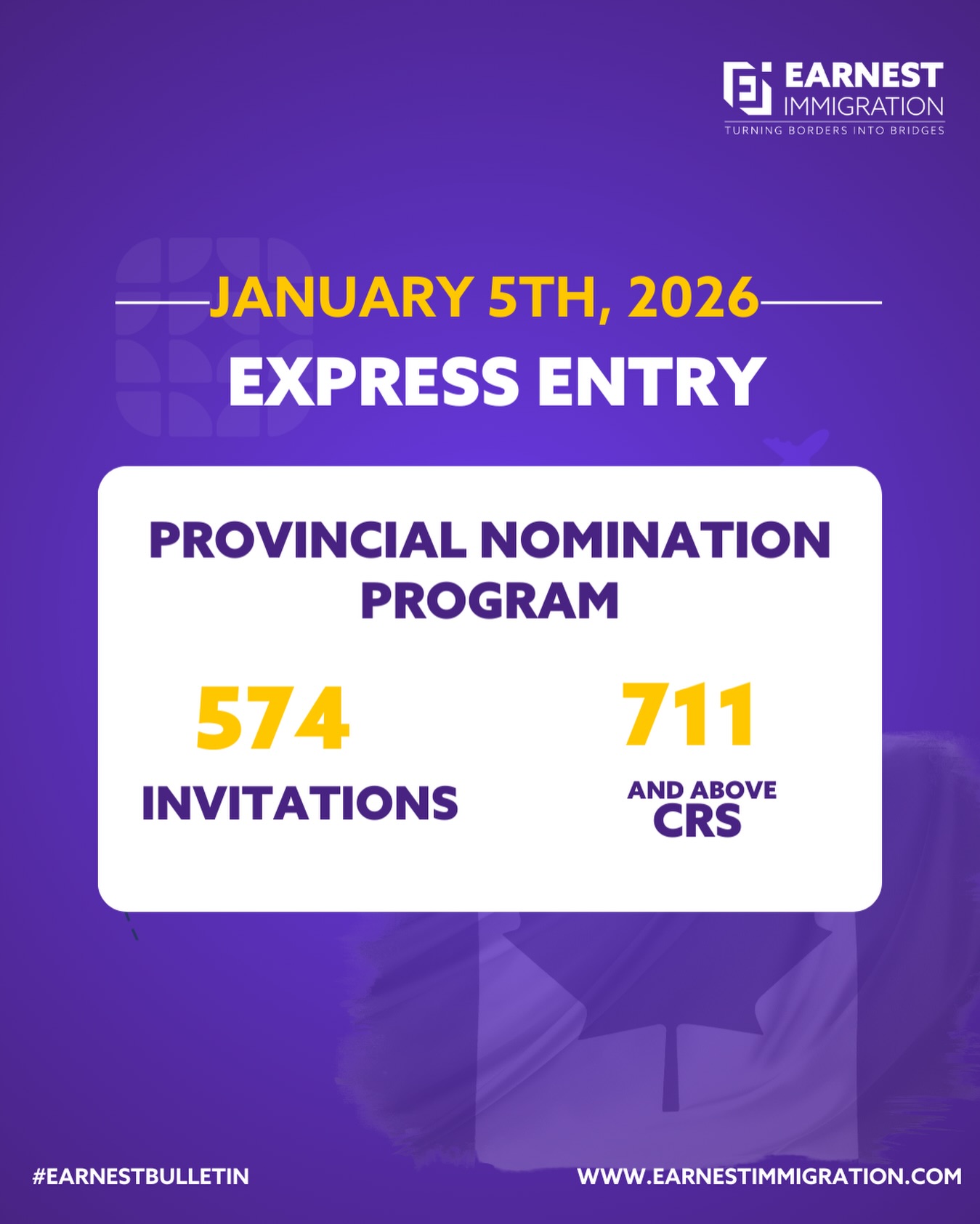 Earnest - 📢 Express Entry Update - January 5th, 2026 🎉FIRST DRAW OF THE ...