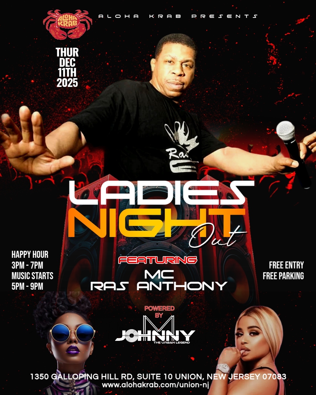 Ladies Night Out @ Aloha Krab with MC Ras Anthony