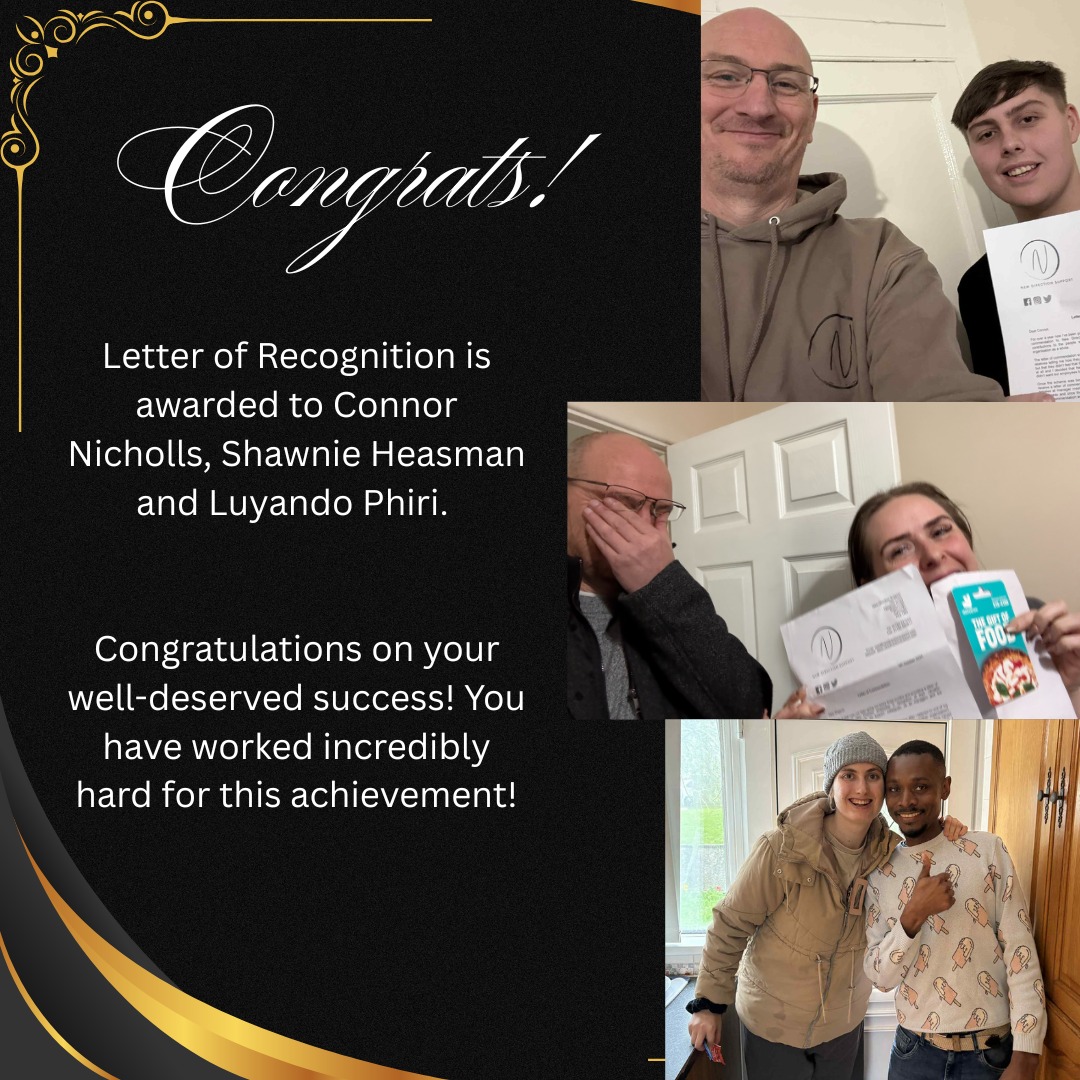 New - Letter of commendation for the quarter have gone out ...