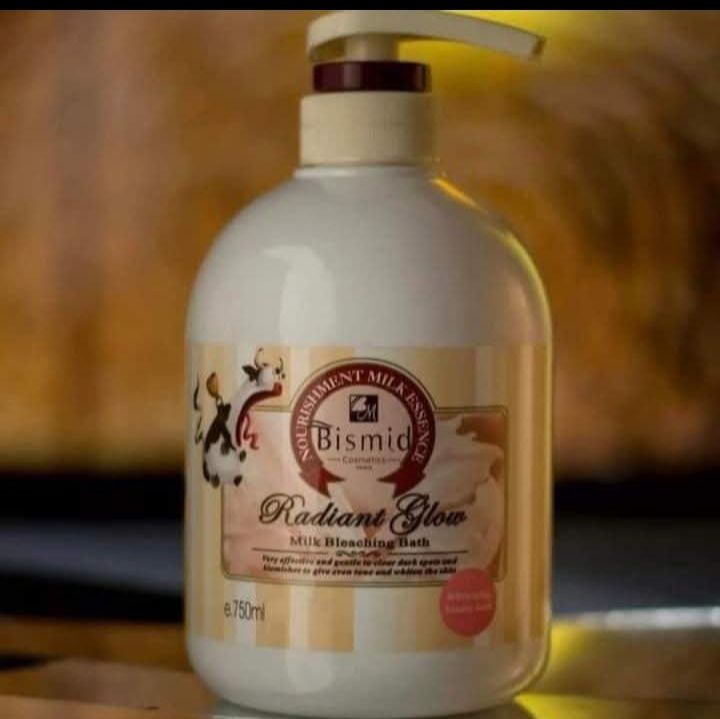 Gel Douche Bismid Radiance Glow - Éclaircissant Naturel Au Lait 750ml Nigeria