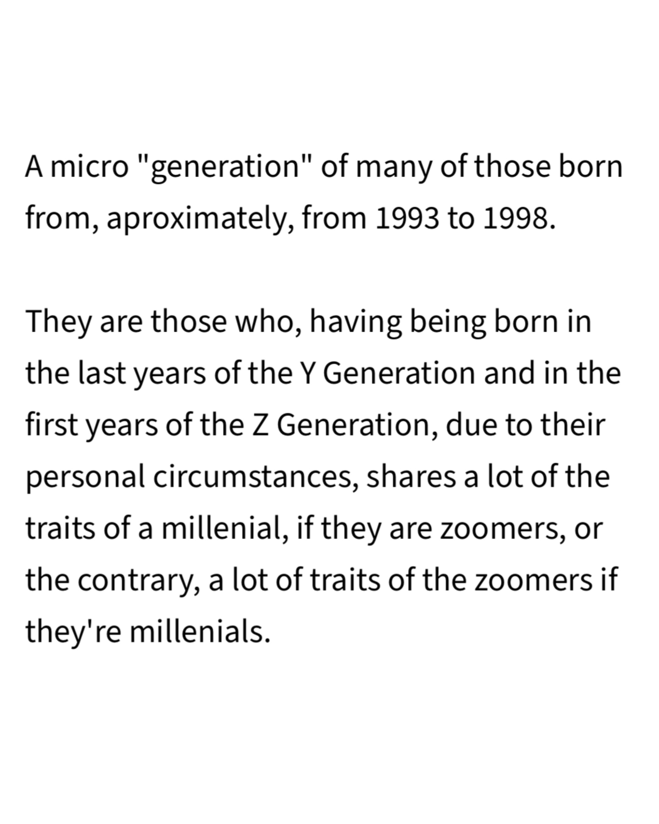 Zillenial generation explained for 1993-1998 births