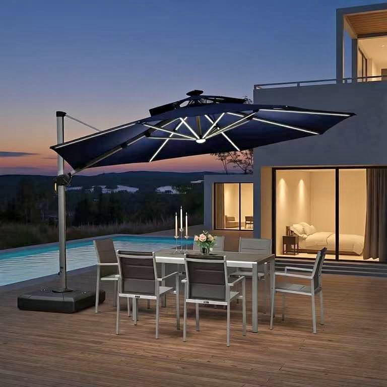 large rainbow patio umbrella 32 Inch Multi-Color Nylon Parasol Sun Protection with Elegant Handle on Sale Now! Cantilever Umbrellas the beach umbrella protects Battery Model:Kuo 24V 10.5Ah EROMMY 10 x 13