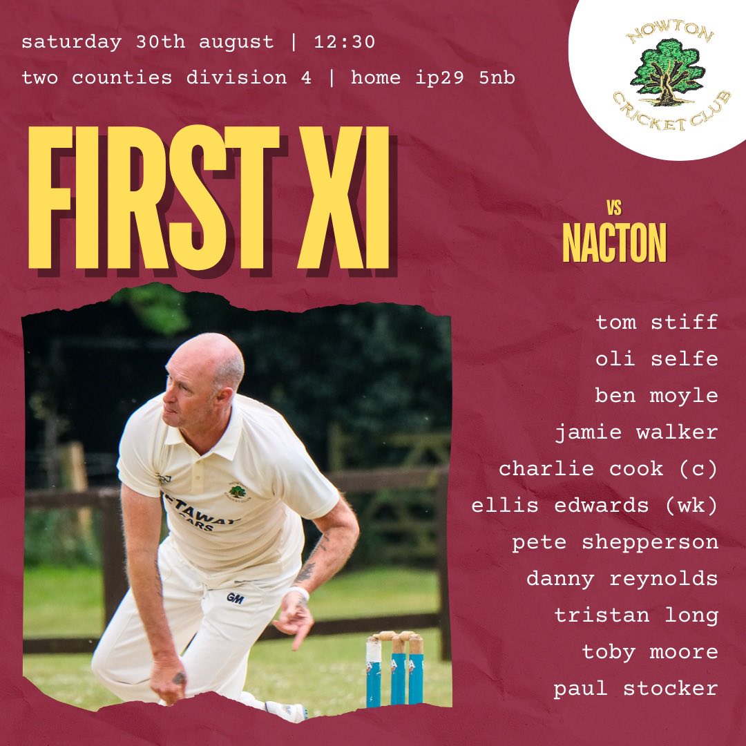 🚨Team News!🚨 A couple of big games... - Nowton Cricket Club | Facebook
