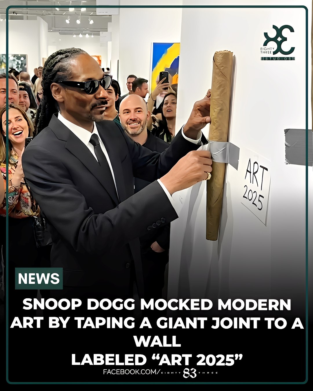 Snoop Dogg poked fun at modern art by creating his own
