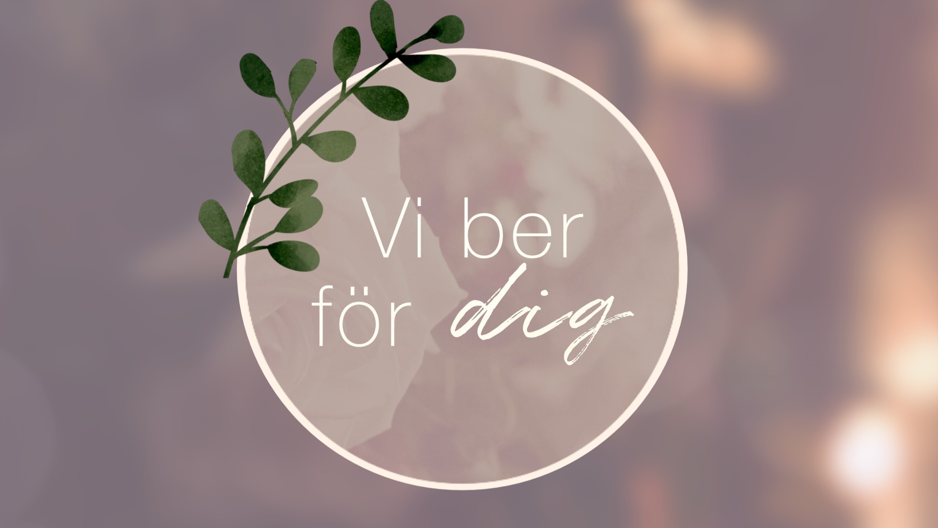 Kanal - Var med oss i bön i programmet 