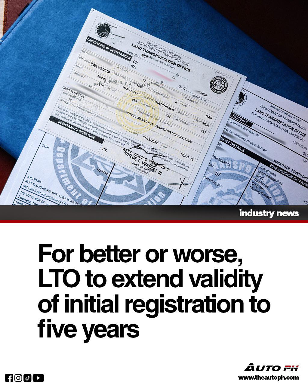 TheAuto - ICYMI: The LTO is set to implement a new five-year validity ...