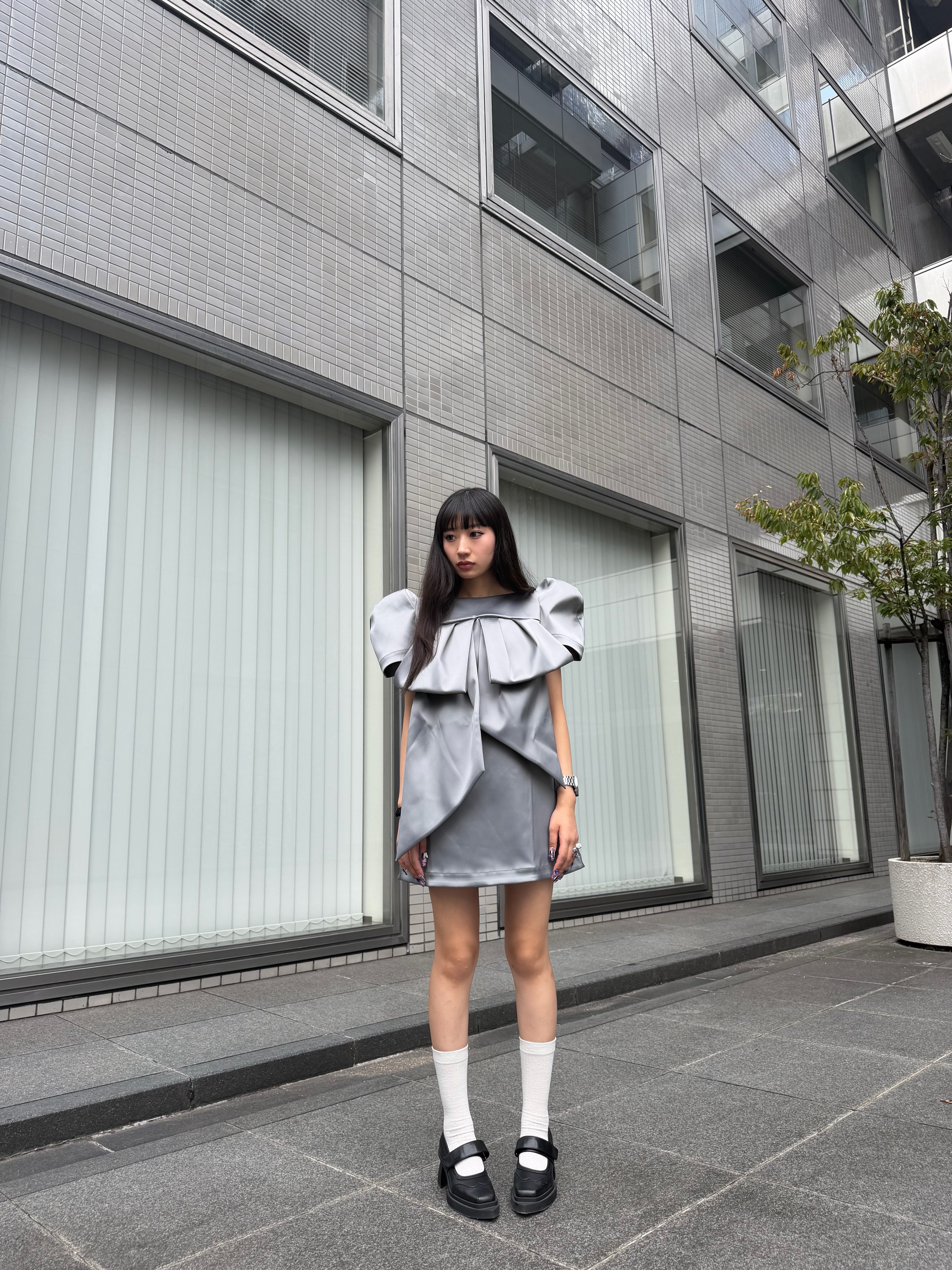 Mame Kurogouchi 25ss newitem mixstyling】 ▻SHIRRIG JERSEY