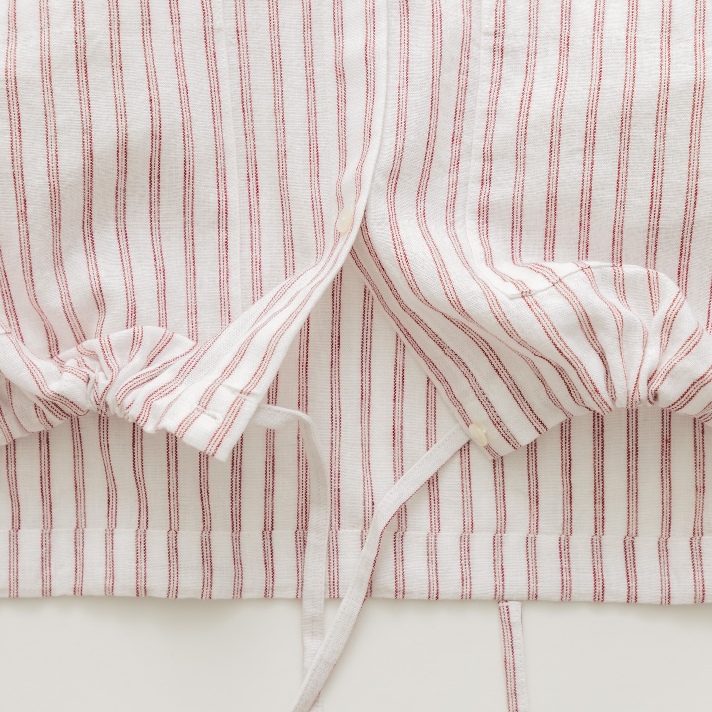 NEW URBAN RESEARCH ラミーレーヨンワイドショートシャツ RED STRIPE 