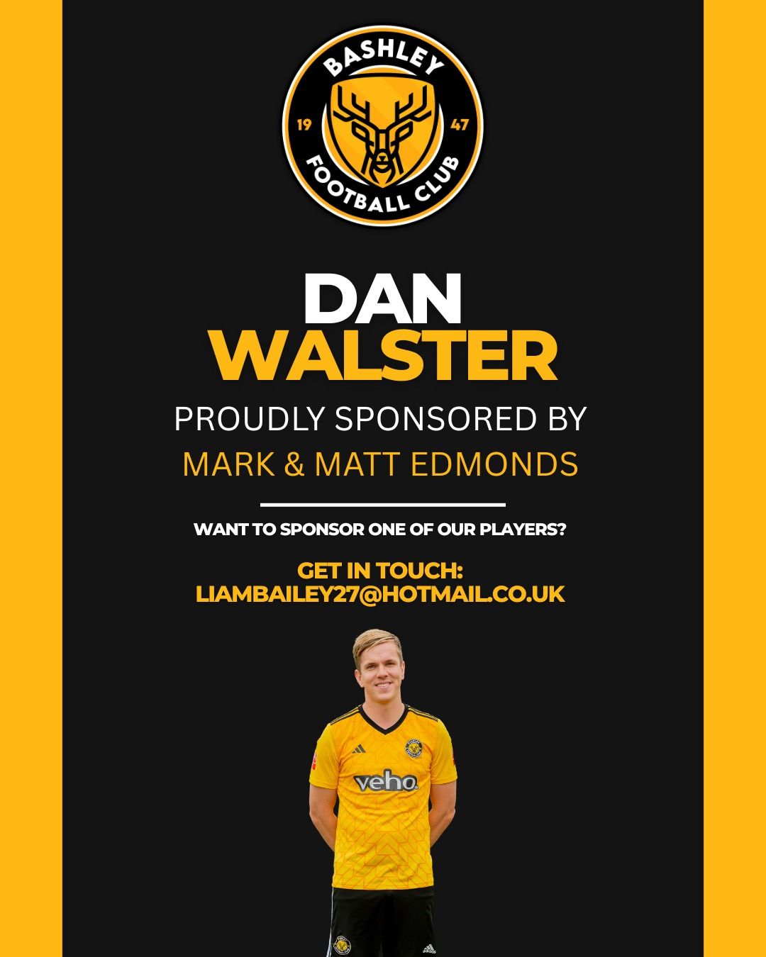 Bashley FC - 🖤💛 BASHLEY FC SPONSORSHIP ANNOUNCEMENT 💛🖤... | Facebook