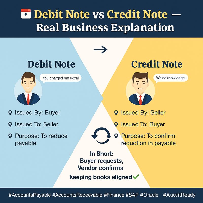 💳 Debit Note vs Credit... - Accounting Knowledge Concepts | Facebook