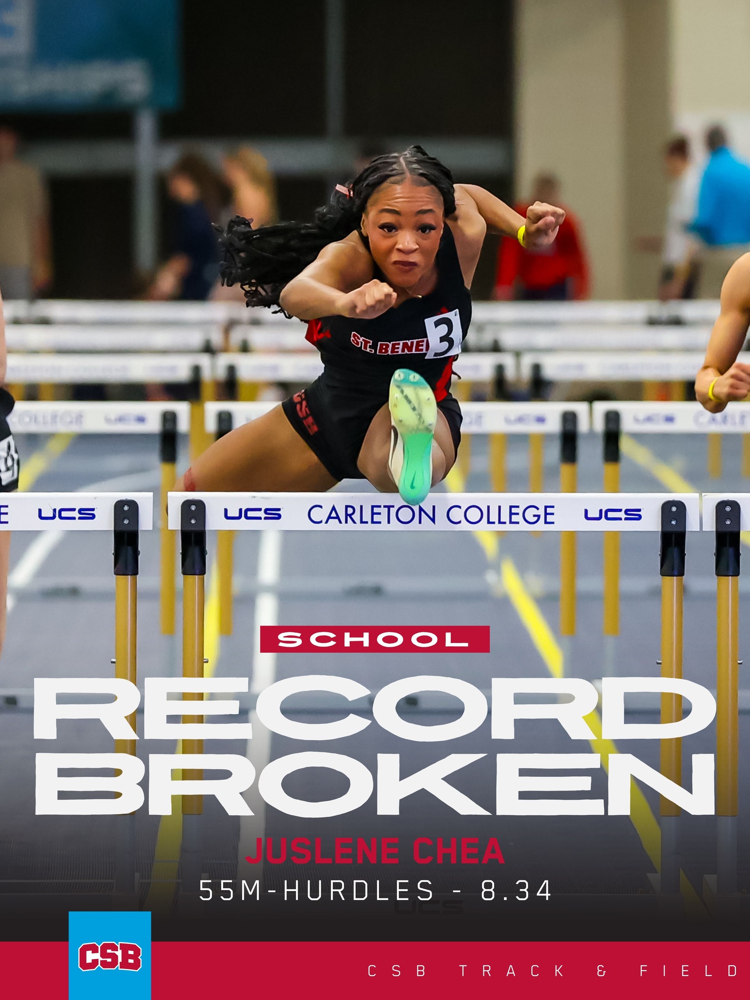 CSB - BREAKING A SCHOOL RECORD AGAIN - First-year Juslene Chea (St ...