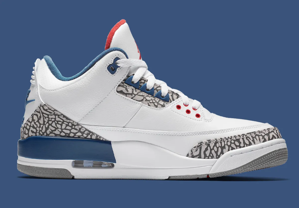 Jordan 3 True Blue confirmed 2026 ? Cement grey elephant print + 