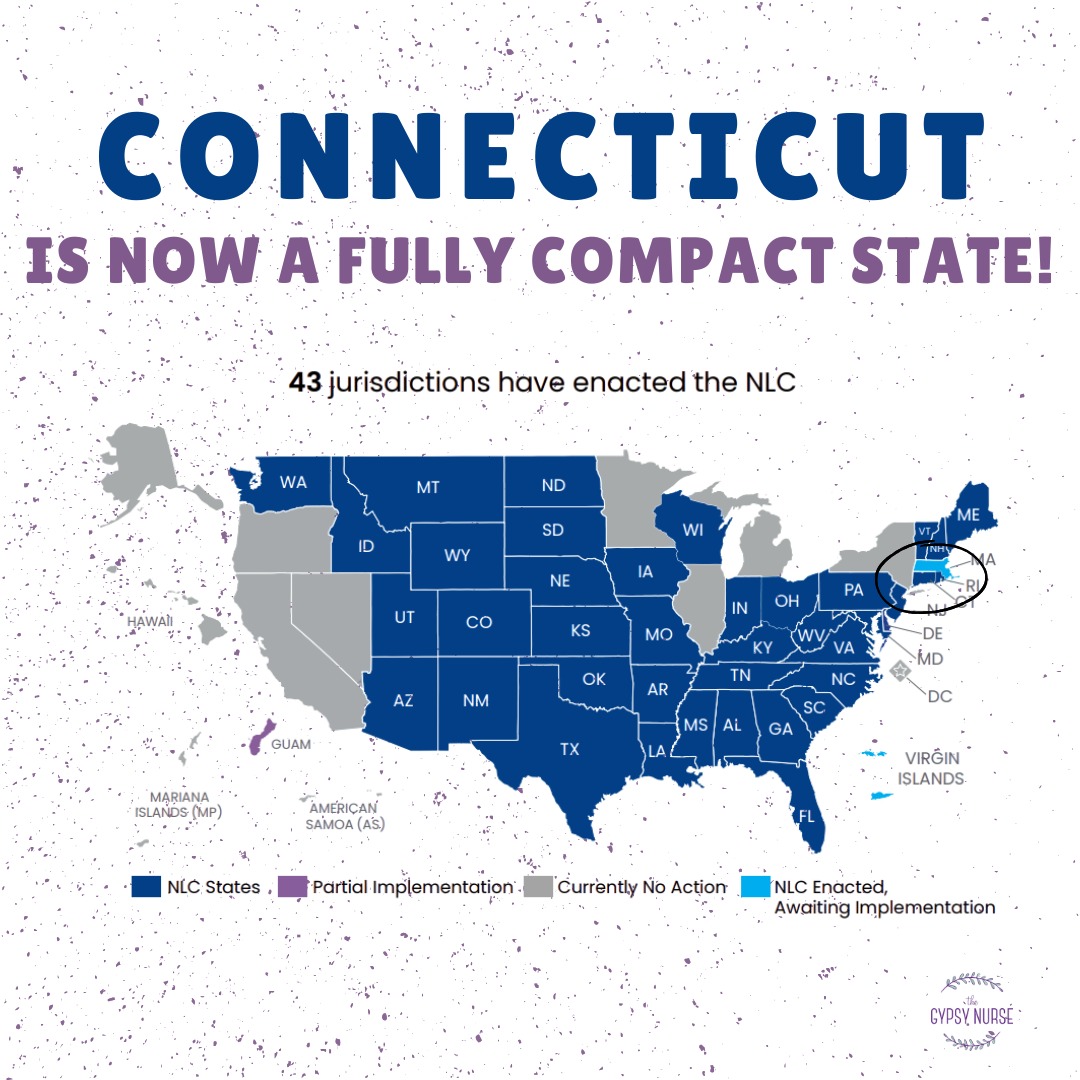 The Gypsy Nurse - 📢 Big news: Connecticut is now... | Facebook