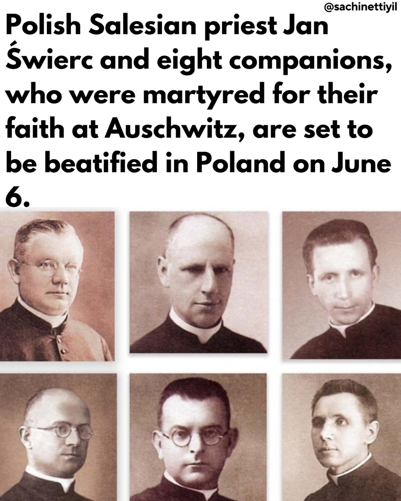Sachin - Polish Salesian priest Jan Świerc and eight companions, who ...