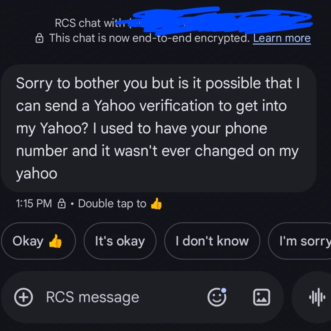 Alex - Is this something i should be worried about? I got this text ...