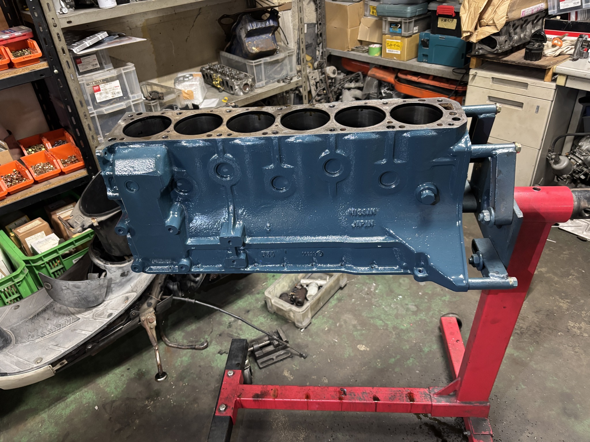 RBエンジン用 5速71C クロスミッション組み込み① 毎週日曜、恒例のS30