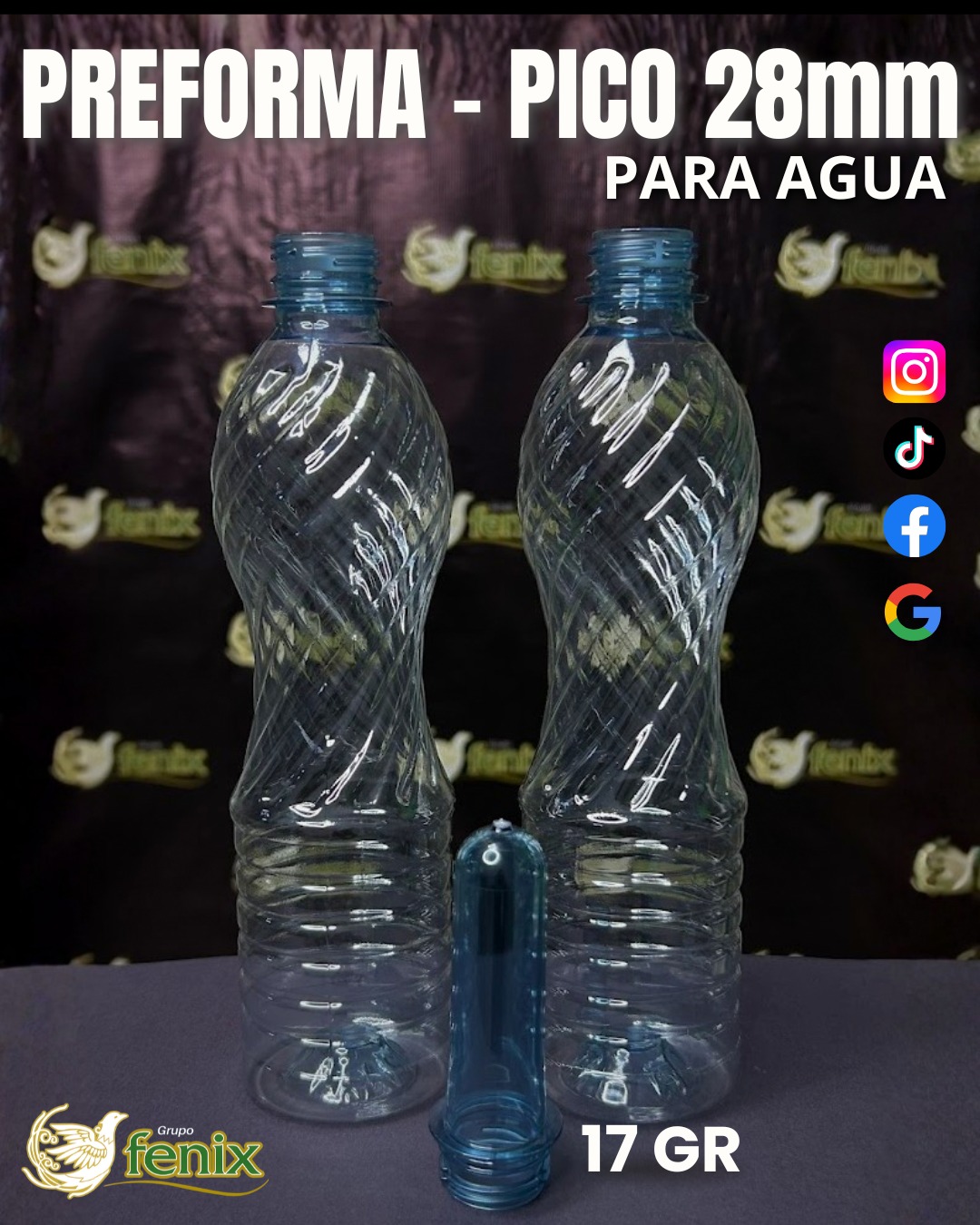 Grupo - 💧 ¡Presentamos nuestra Preforma azul translucido de Pico 28mm ...