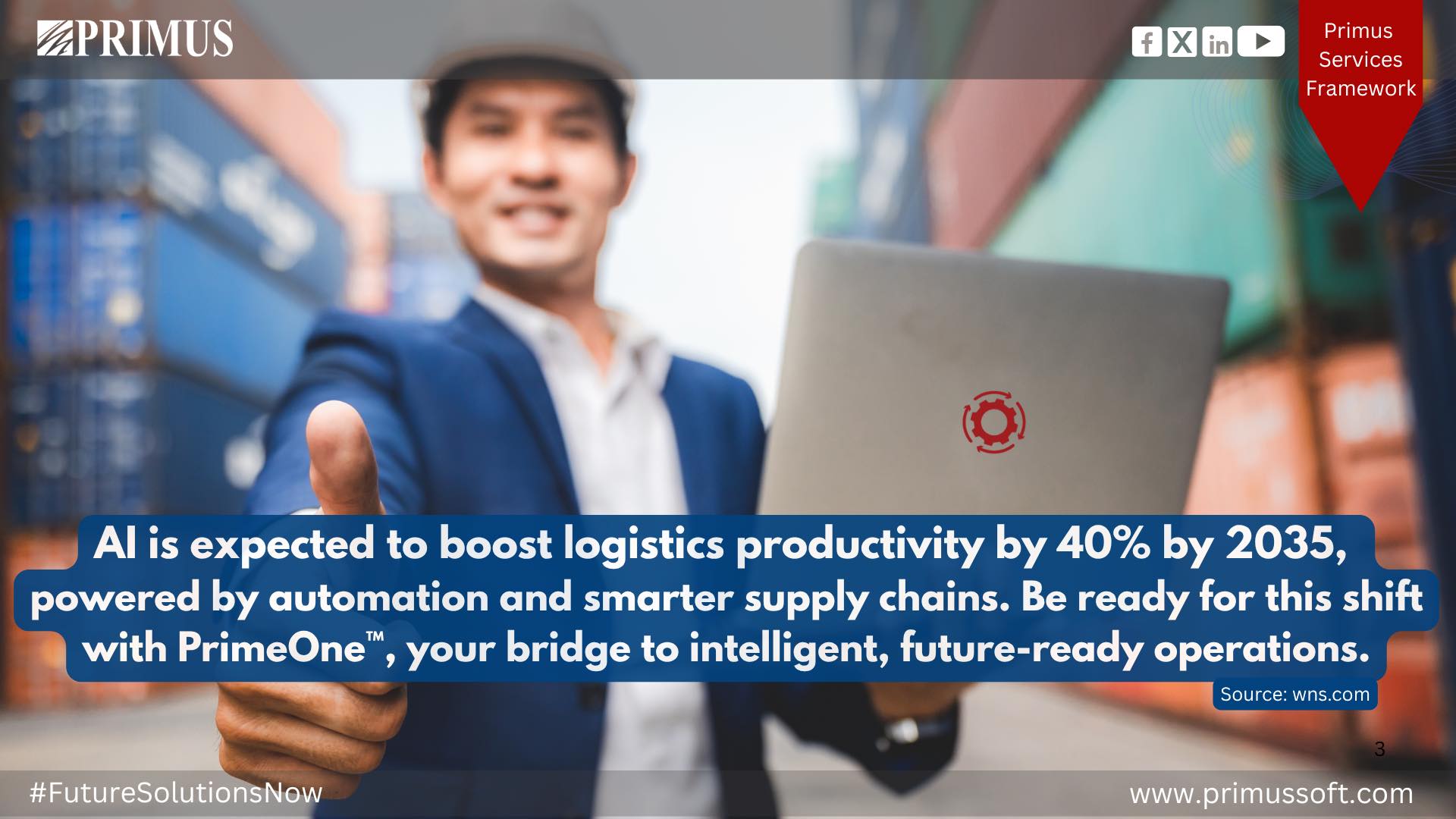 Primus - As per #WNS, #AI is expected to boost logistics productivity ...