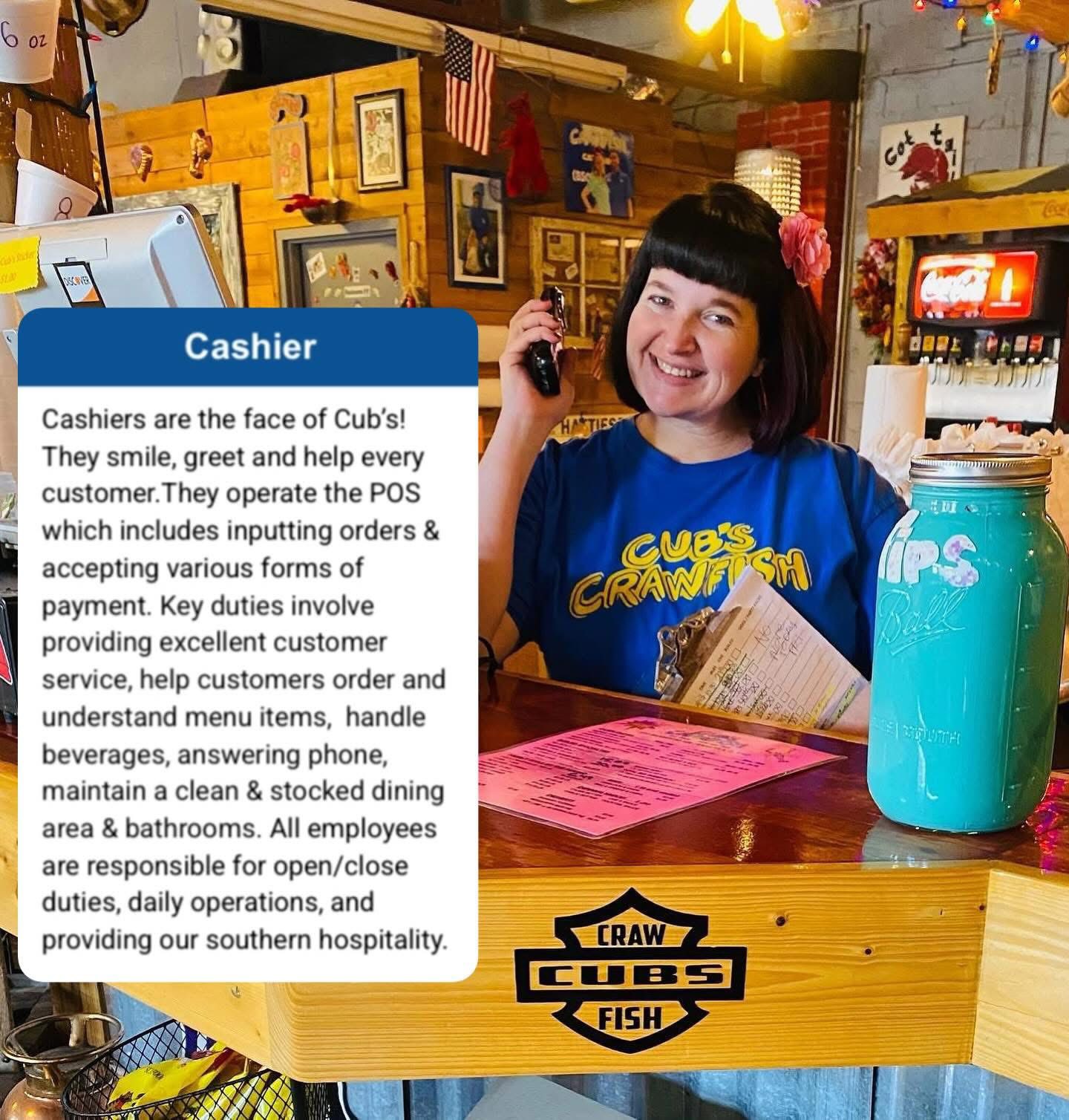Cub's Crawfish - 🤑 CUB’S IS NOW HIRING 🤑 We are currently... | Facebook