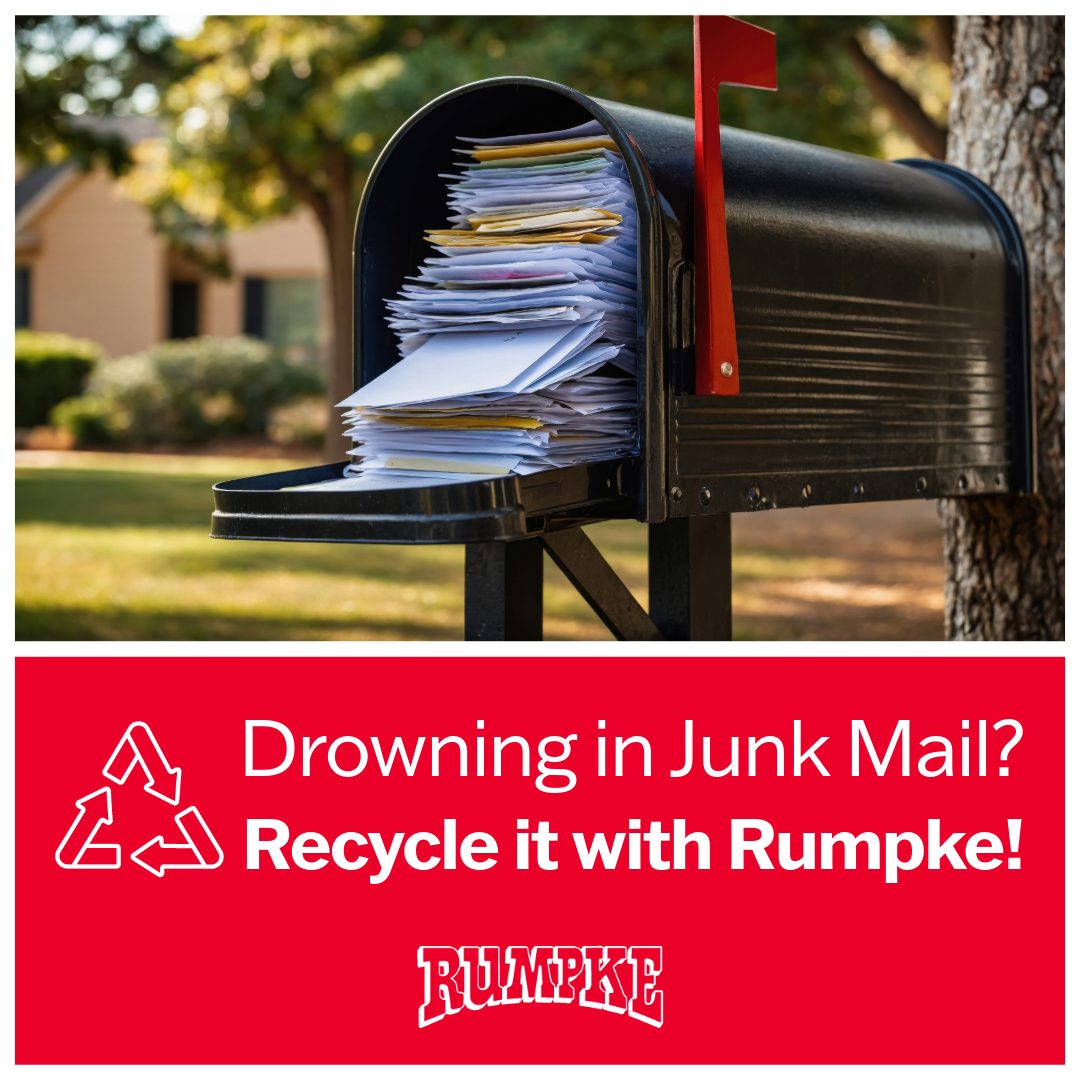 Drowning in junk mail? Recycle it with Rumpke! 📬 ♻️ Paper mail
