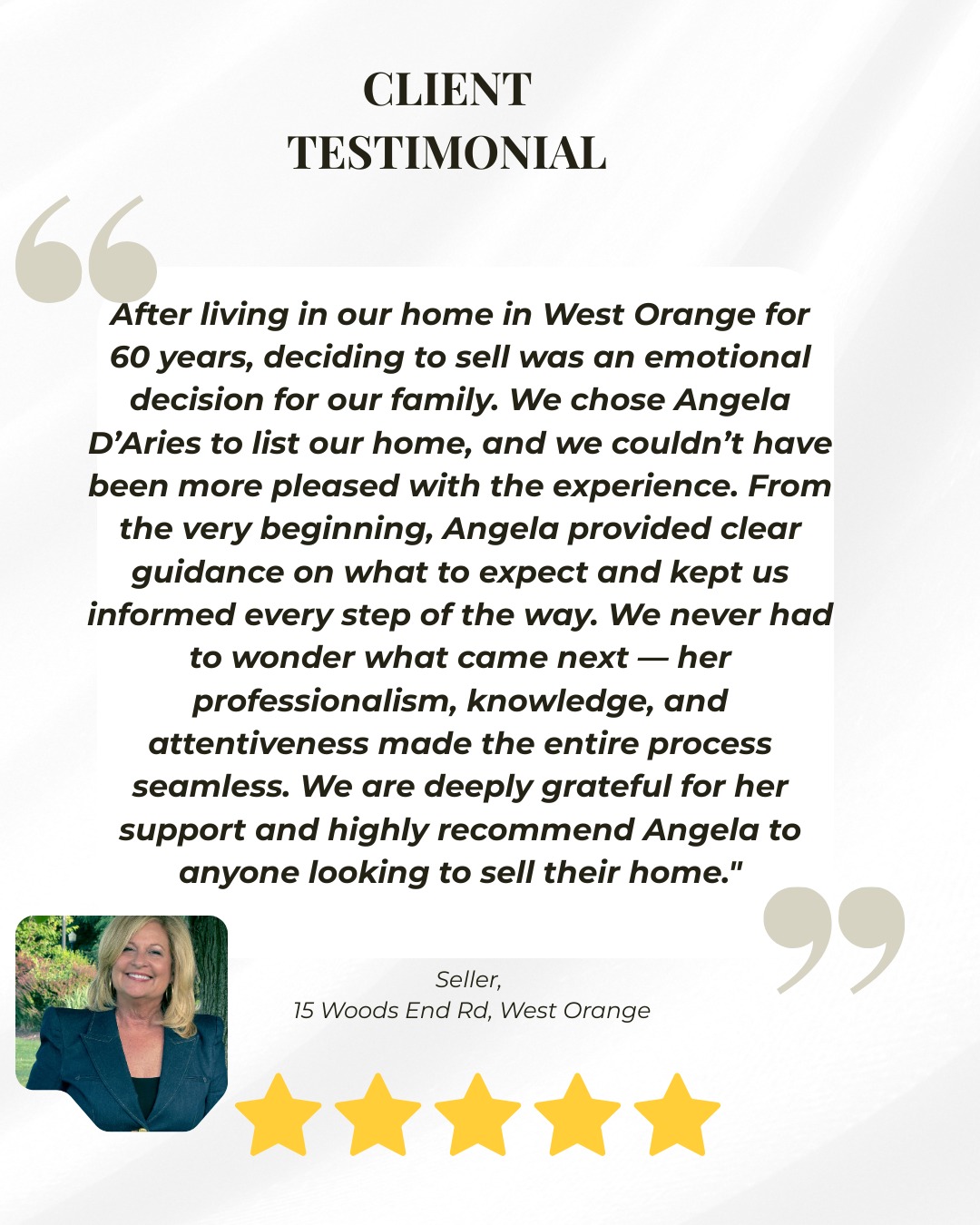 Angela D'Aries, Real Estate Specialist | South Orange NJ