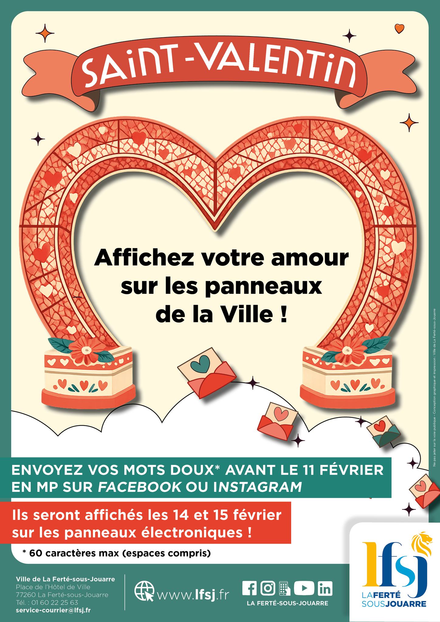 La - #SAINTVALENTIN I Affichez votre amour !💘 La Ville met ses panneaux ...
