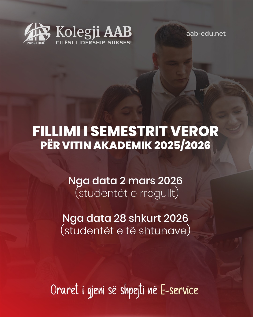 Kolegji AAB - 🛎️ Të dashur studentë, Kolegji AAB ju... | Facebook