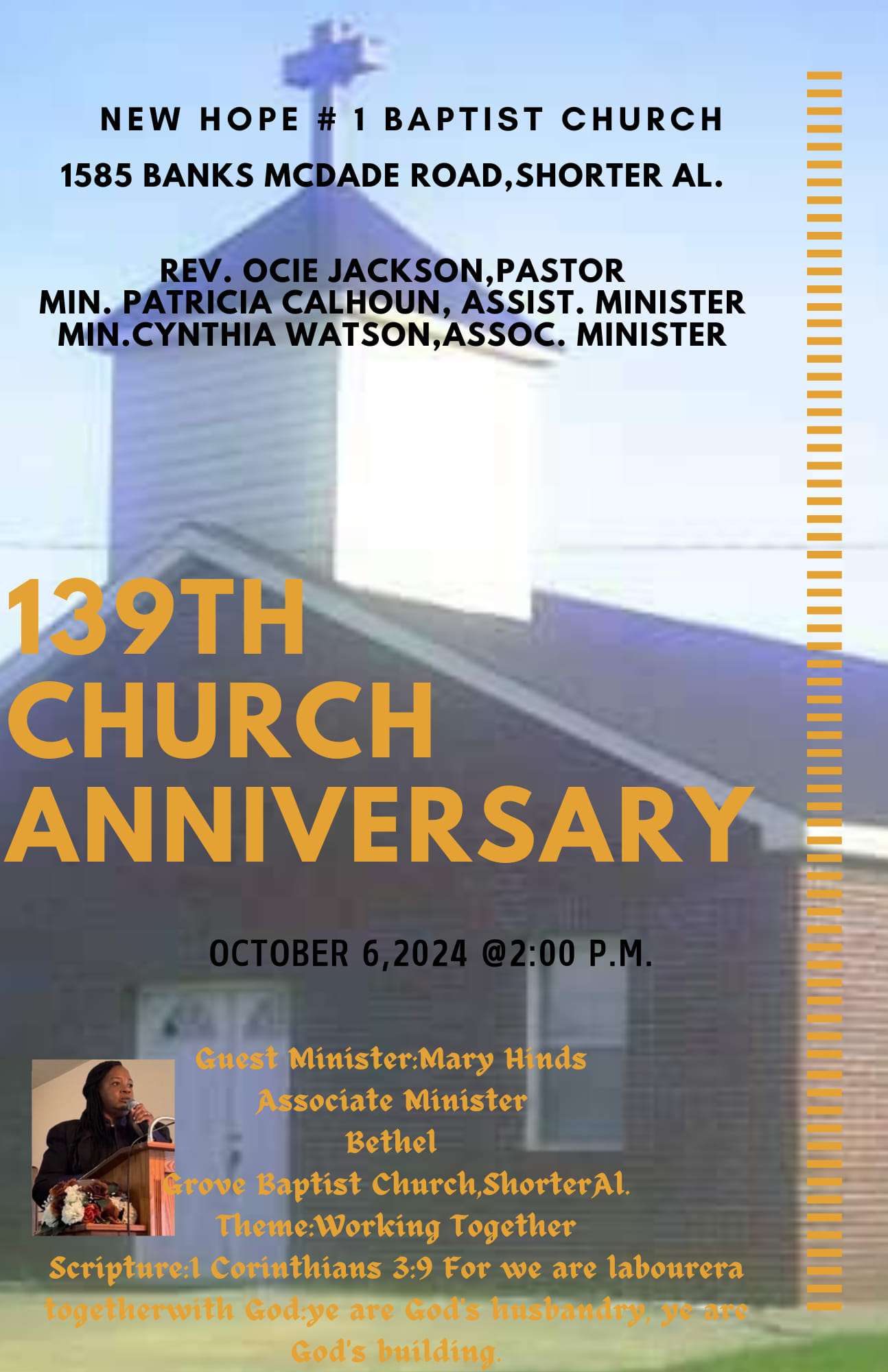 NEW HOPE #1 MISSIONARY BAPTIST CHURCH | Shorter AL