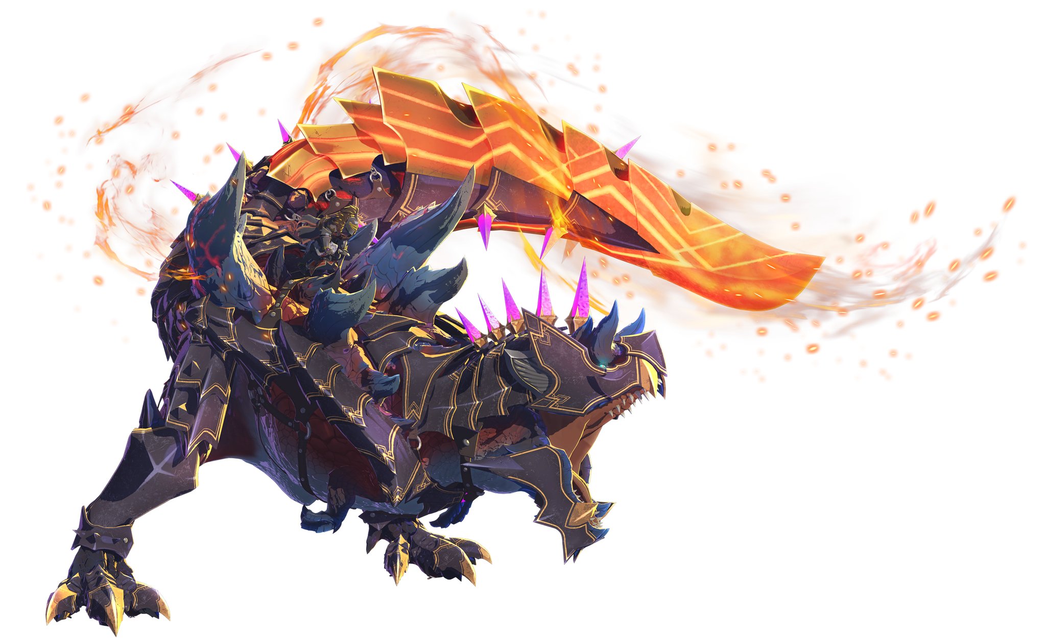 Monster - #MHStories3 ｜ 強化斬龍 由於牠的力量凌駕原種，且全身覆蓋裝甲，因此推測是經過了人為強化，但詳情仍不明