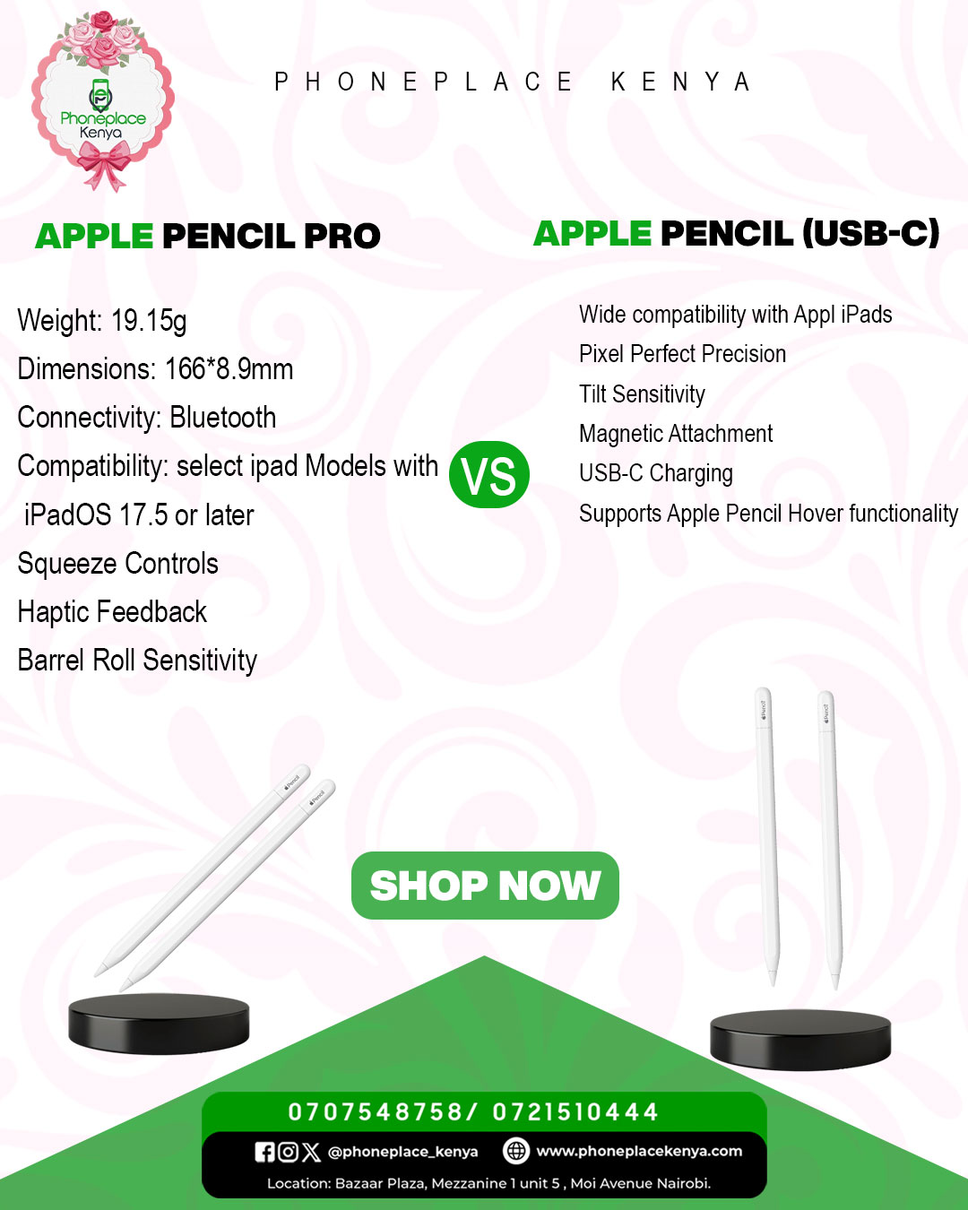 Apple Pencil Pro vs Apple Pencil USB-C The Apple Pencil USB-C is